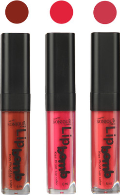 

Bonjour Paris Long lasting velvet matte lipstick(tan, pink, irresistble pink, 18 g)