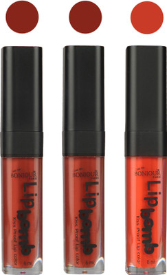 

Bonjour Paris Long lasting velvet matte lipstick(bunt amber, tan, brick orange, 18 g)
