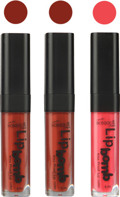 

Bonjour Paris Long lasting velvet matte lipstick(bunt amber, tan, peach, 18 g)