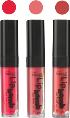 

Bonjour Paris Long lasting velvet matte lipstick(pink, nude, wild blush, 18 g)