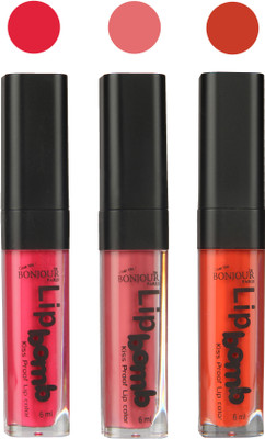 

Bonjour Paris Long lasting velvet matte lipstick(pink, nude, brick orange, 18 g)
