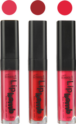 

Bonjour Paris Long lasting velvet matte lipstick(Hot pink, red, pink, 18 g)