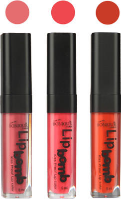 

Bonjour Paris Long lasting velvet matte lipstick(nude, peach, brick orange, 18 g)