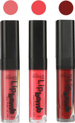 

Bonjour Paris Long lasting velvet matte lipstick(nude, peach, brown, 18 g)
