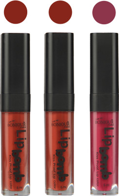 

Bonjour Paris Long lasting velvet matte lipstick(bunt amber, tan, wine, 18 g)