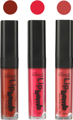 

Bonjour Paris Long lasting velvet matte lipstick(tan, pink, wild blush, 18 g)