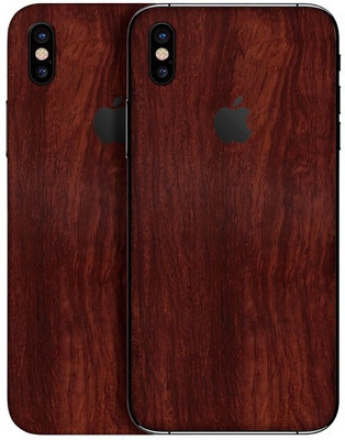 Orgic India Apple iPhone X Mobile Skin(Dark Wood)