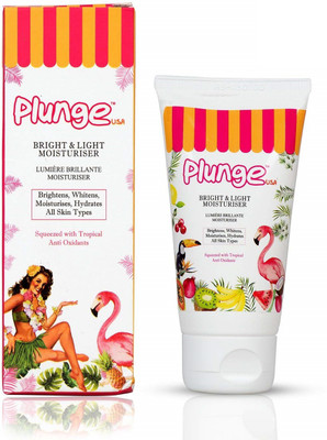 

O3+ Plunge Bright & Light Moisturiser Infused with Shea Butter, Milk Protein and Aloe Vera Extracts - 100% Natural and Organic Base with No Parabens and Minerals – Brightens, Whitens, Moisturises and Hydrates All Skin Types (50 g)(50 ml)