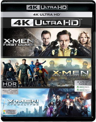 

X-Men Trilogy: The Complete 3 Movies - X-Men: First Class + X-Men: Days of Future Past + X-Men: Apocalypse (4K UHD) (3-Disc Box Set)(Blu-ray English)
