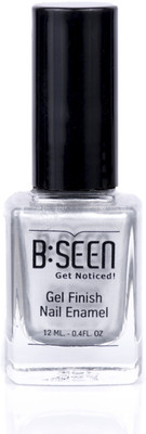 

b seen Platinum Pearl Gel Finish Enamel Nail Polish 12ml/0.4 oz silver