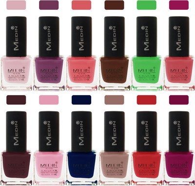 

Medin paris cosmetics makeup fashion matte Nail Polish lady femina09 Combo Set of 12 multicolor 6(Pack of 12)