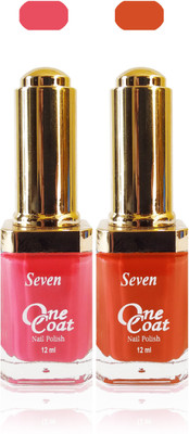 

Seven Nail polish orange pink(Pack of 2)