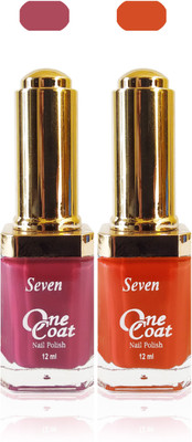 Seven nail polish orange puprle