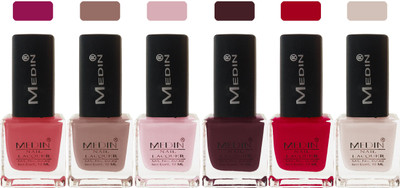 

Medin paris cosmetics makeup fashion matte Nail Polish lady femina09 Combo Set of 6 multicolor 7(Pack of 6)