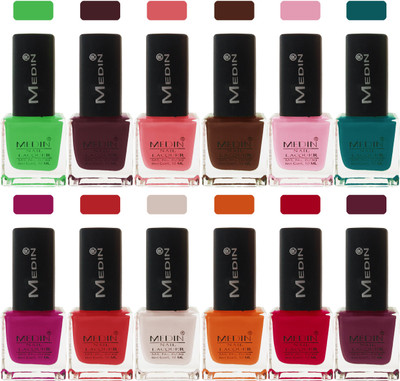 

Medin paris cosmetics makeup fashion matte Nail Polish lady femina09 Combo Set of 12 multicolor 1