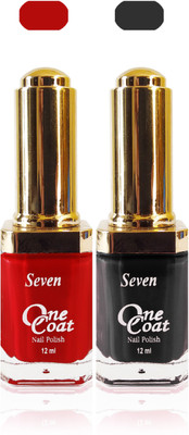 

Seven Nail Polish red black(Pack of 2)