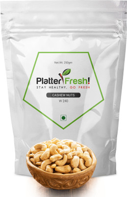 

Platterfresh Whole Plain W 240 Cashews(250 g, Pouch)