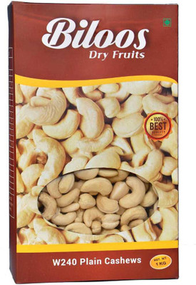 

Biloos W240 Plain Cashews 1kg Cashews(1 kg, Vacuum Pack)