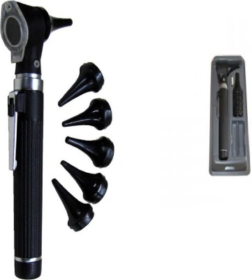 NSC Indian Otoscope LED Light with 2 AA Batteries included inside and 2 year warranty on bulb Otoscope