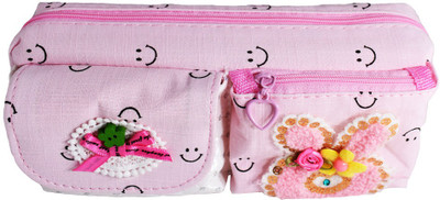 

Saffronworld Kid Febric Pouch Cum Pencil box Pouch(Pink)