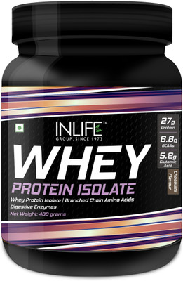 

Inlife 100% Isolate Whey Protein Powder Supplement 27 Grams Protein per Serving Whey Protein(400 g, Chocolate)