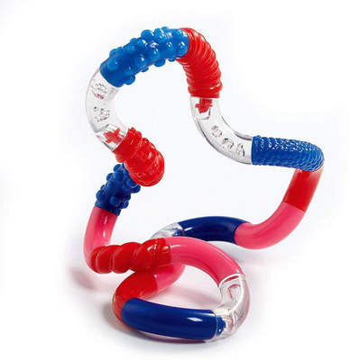 

Tangle Jr. Textured Sensory Fidget Toy, Red Pink Blue(18 Pieces)