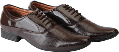 

FAUSTO Party Wear Lace Up For Men(Brown