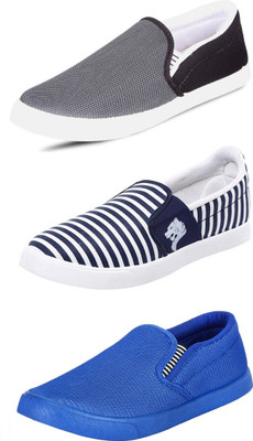 

Trenqs Slip On Sneakers For Men(Multicolor, Grey