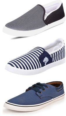 

Trenqs Slip On Sneakers For Men(Multicolor, Grey