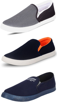 

Trenqs Slip On Sneakers For Men(Multicolor, Grey