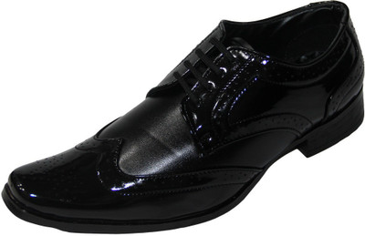 

SEVN Black Color Brogue Leather Formal Shoes For Men Brogues For Men(Black