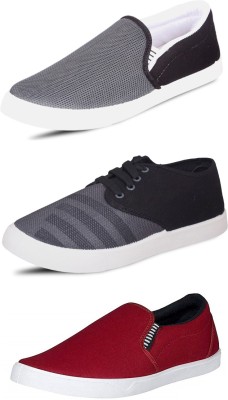 

Trenqs Slip On Sneakers For Men(Multicolor, Grey