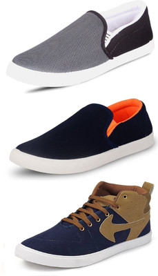 

Trenqs Slip On Sneakers For Men(Multicolor, Grey
