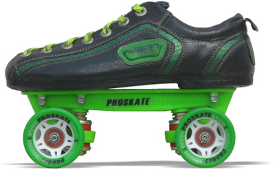 Proskate Cyborg QSS 78 Roller Skate Combo Quad Roller Skates - Size UK J 9 - S 12 UK(Green)