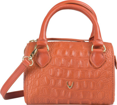 

Hidesign Women Casual Orange Genuine Leather Sling Bag