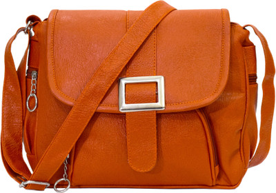 

RIDGEWOOD Girls Casual Tan PU Sling Bag