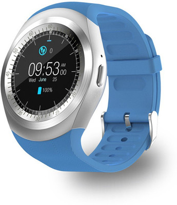 

BERRIN Y1 Smart Watch Round Bluetooth Sport smartwatch Blue Smartwatch(Blue Strap Free Size)
