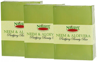 

Nature's Neem & Aloevera Purifying Beauty Bar (Pack of 3)(150 g, Pack of 3)