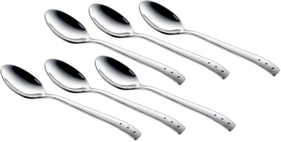

Shapes Triple Dot Stainless Steel Dessert Spoon Set(Pack of 12)