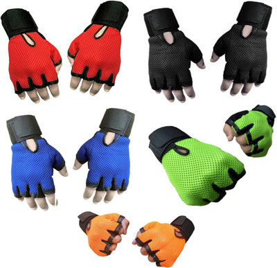 

Snipper Combo of Heavy Leather Netted Gloves With Wrist Support(Pack of 3 Pair Gloves) Gym & Fitness Gloves (Free Size, Red, Black, Blue, Green, Orange)