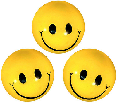 

Rollswich Smiley face Squeeze Balls for kids and adults for stress relief and playing (pack of 3) - 31 cm(Yellow)