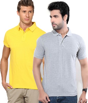 Concepts Solid Men Polo Neck Multicolor T-Shirt