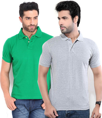 Concepts Solid Men Polo Neck Multicolor T-Shirt