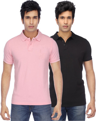 Concepts Solid Men Polo Neck Multicolor T-Shirt