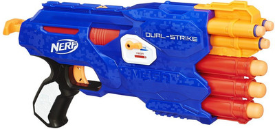 

Nerf Elite Dual-Strike Blaster(Multicolor)