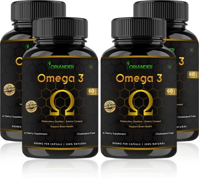 

Oriander oriander 100% natural, pure & organic omega 3 extract 800 Mg 60 capsules (pack of 4)(360 g)