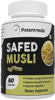 

Potentveda Safed Musli Extract 60 Capsules(60 No)