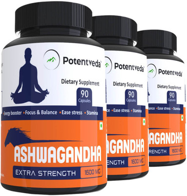 

Potentveda Ashwagandha extract 90 capsules(270 No)