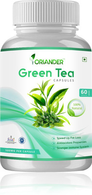 

Oriander oriander 100% natural, pure & organic green tea extract for weight loss and antioxidant 500 mg 60 capsules (pack of 1)(200 g)