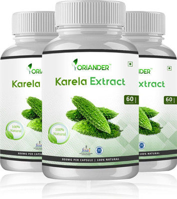 

Oriander 100% Natural & Organic Karela Extract 800 Mg 60 Capsules(3 No)